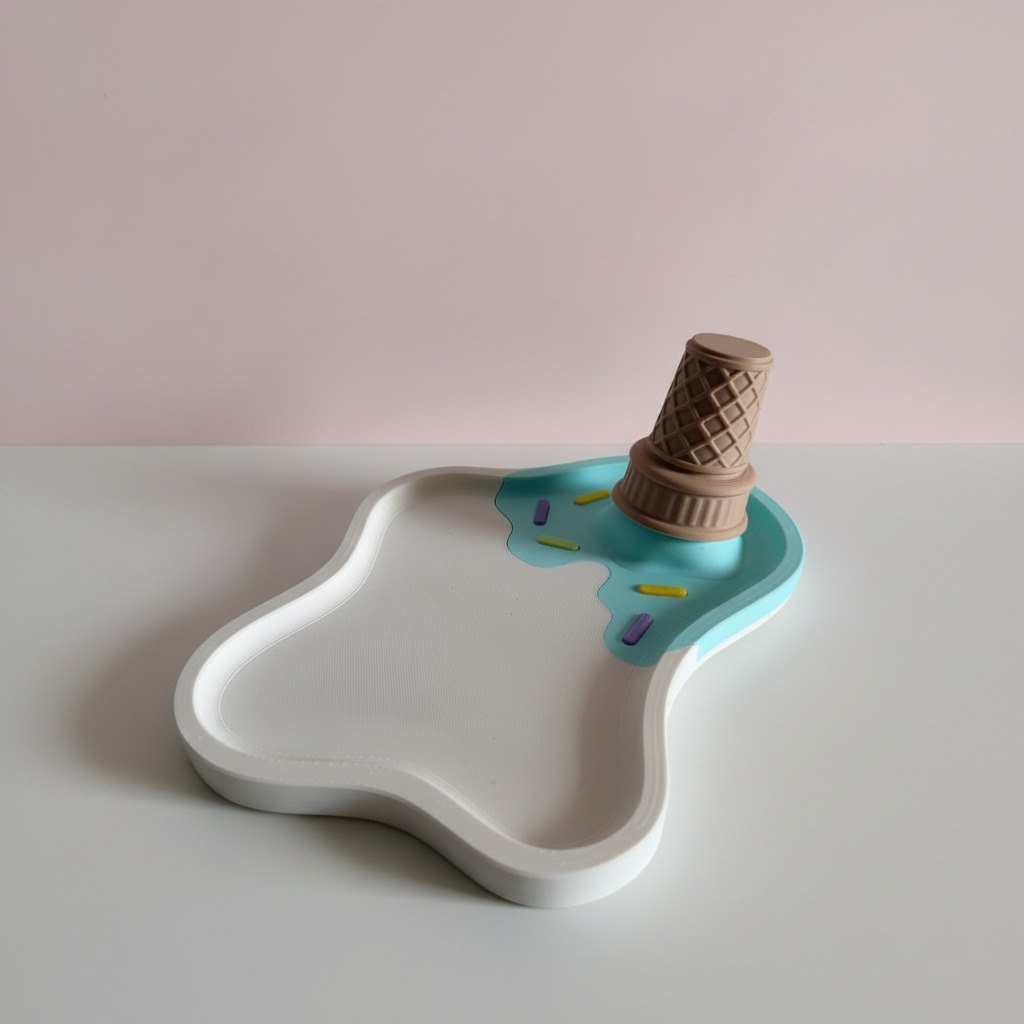 Vassoio Gelato Rovesciato –  Azzurro e Bianco