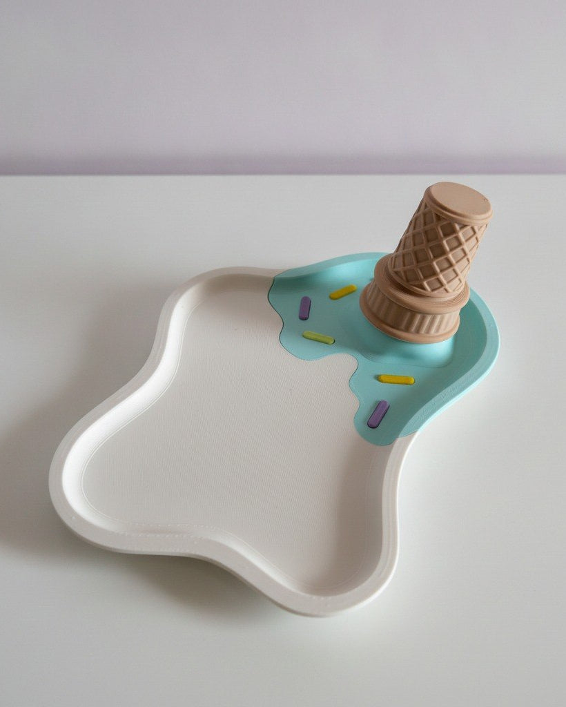 Vassoio Gelato Rovesciato –  Azzurro e Bianco