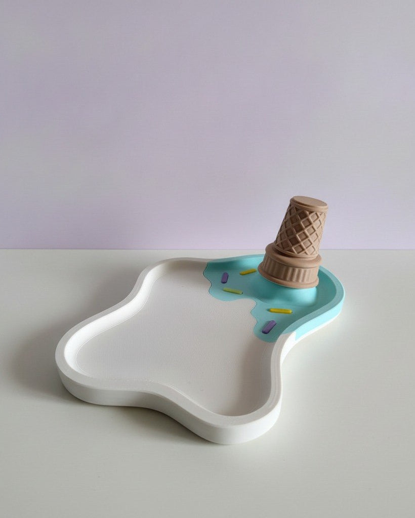 Vassoio Gelato Rovesciato –  Azzurro e Bianco