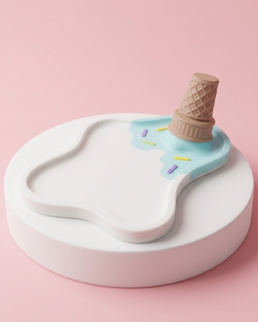 Vassoio Gelato Rovesciato –  Azzurro e Bianco